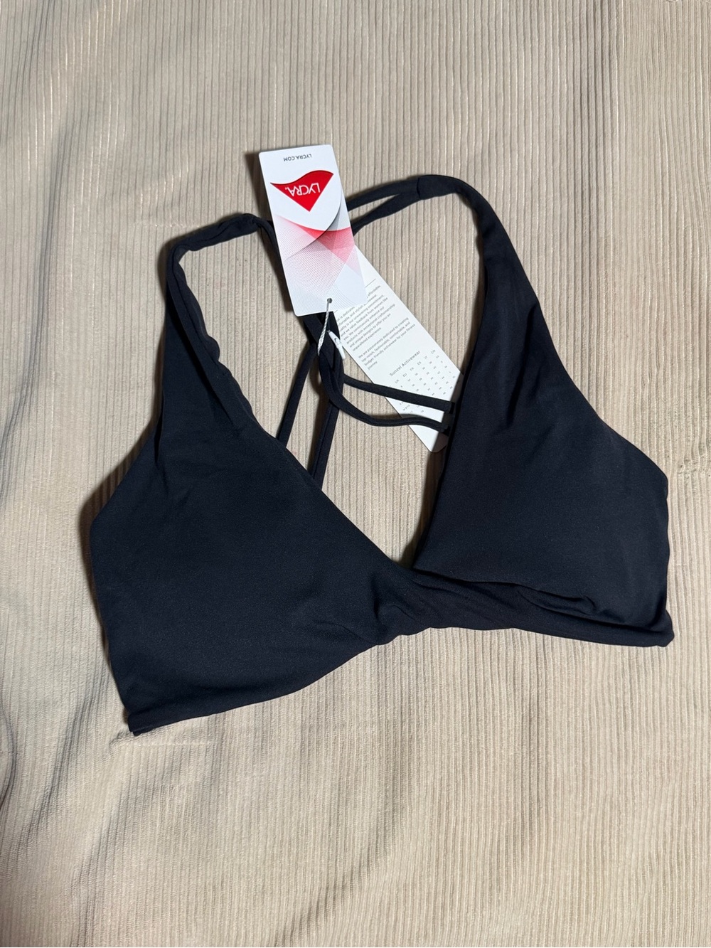 LYCRA Black Strappy Triangle Bralette